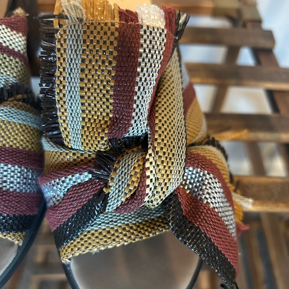 Nine West NWByron 7M Gently Used color block Sandals - Picture 8 of 12